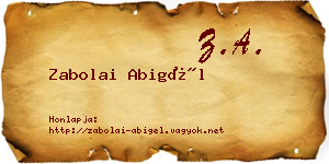 Zabolai Abigél névjegykártya